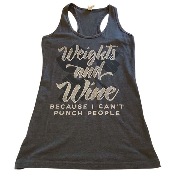 Delta Ringspun Womens Graphic Razorback Tee Workout T-shirt with Wine Sz Medium - Picture 1 of 12